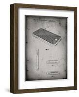 PP177- Faded Grey iPhone 3 Patent Poster-Cole Borders-Framed Giclee Print