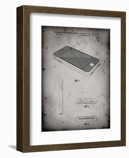 PP177- Faded Grey iPhone 3 Patent Poster-Cole Borders-Framed Giclee Print