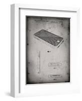 PP177- Faded Grey iPhone 3 Patent Poster-Cole Borders-Framed Giclee Print