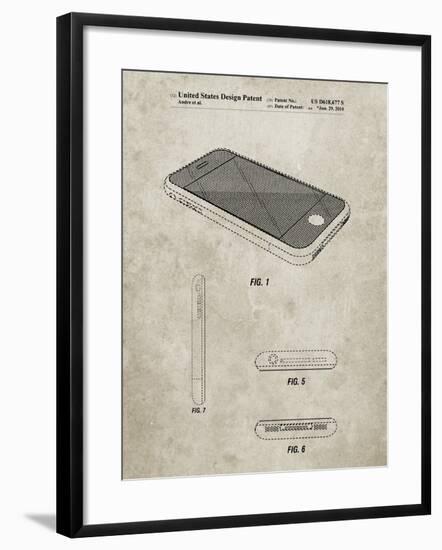 PP177- Sandstone iPhone 3 Patent Poster-Cole Borders-Framed Giclee Print