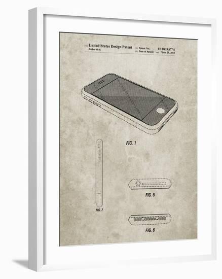 PP177- Sandstone iPhone 3 Patent Poster-Cole Borders-Framed Giclee Print