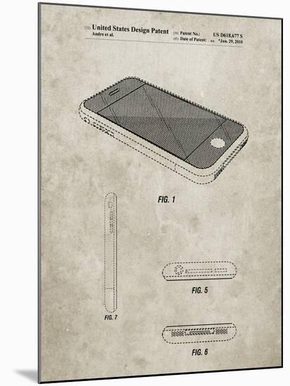 PP177- Sandstone iPhone 3 Patent Poster-Cole Borders-Mounted Giclee Print