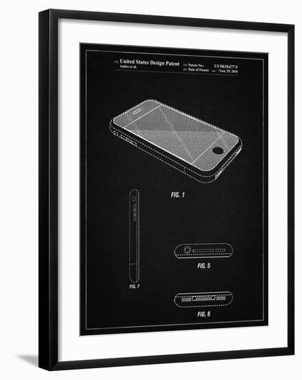 PP177- Vintage Black iPhone 3 Patent Poster-Cole Borders-Framed Giclee Print