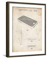 PP177- Vintage Parchment iPhone 3 Patent Poster-Cole Borders-Framed Giclee Print