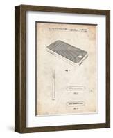 PP177- Vintage Parchment iPhone 3 Patent Poster-Cole Borders-Framed Giclee Print