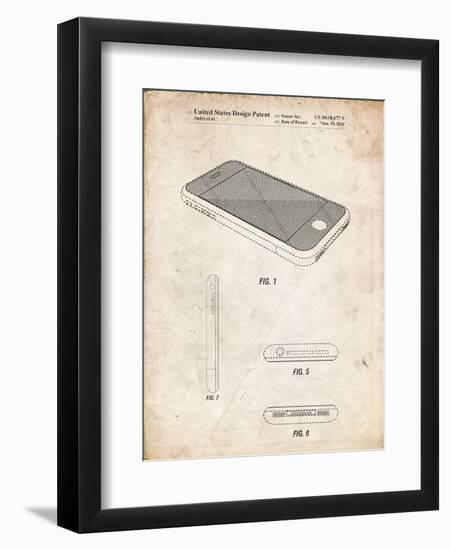 PP177- Vintage Parchment iPhone 3 Patent Poster-Cole Borders-Framed Giclee Print
