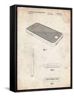 PP177- Vintage Parchment iPhone 3 Patent Poster-Cole Borders-Framed Stretched Canvas