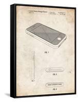 PP177- Vintage Parchment iPhone 3 Patent Poster-Cole Borders-Framed Stretched Canvas