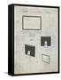 PP178- Antique Grid Parchment iMac Computer Mid 2010 Patent Poster-Cole Borders-Framed Stretched Canvas