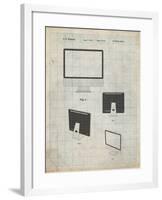 PP178- Antique Grid Parchment iMac Computer Mid 2010 Patent Poster-Cole Borders-Framed Giclee Print