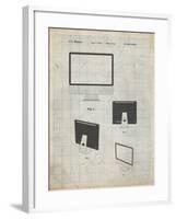 PP178- Antique Grid Parchment iMac Computer Mid 2010 Patent Poster-Cole Borders-Framed Giclee Print