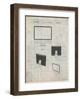 PP178- Antique Grid Parchment iMac Computer Mid 2010 Patent Poster-Cole Borders-Framed Giclee Print