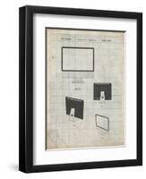 PP178- Antique Grid Parchment iMac Computer Mid 2010 Patent Poster-Cole Borders-Framed Giclee Print