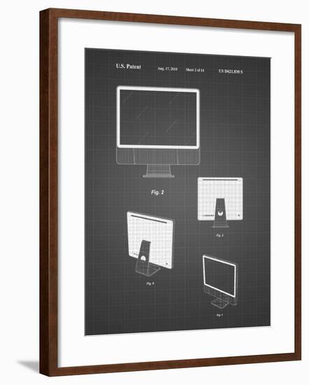 PP178- Black Grid iMac Computer Mid 2010 Patent Poster-Cole Borders-Framed Giclee Print