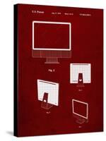PP178- Burgundy iMac Computer Mid 2010 Patent Poster-Cole Borders-Stretched Canvas