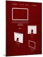 PP178- Burgundy iMac Computer Mid 2010 Patent Poster-Cole Borders-Mounted Giclee Print
