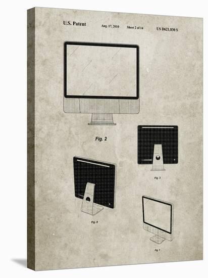 PP178- Sandstone iMac Computer Mid 2010 Patent Poster-Cole Borders-Stretched Canvas