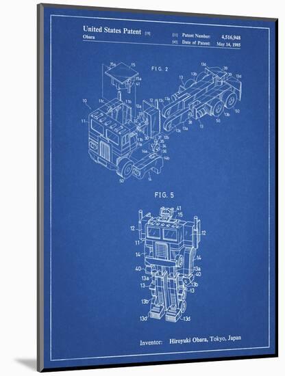 PP179- Blueprint Optimus Prime Transformer Poster-Cole Borders-Mounted Giclee Print