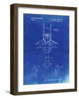 PP18 Faded Blueprint-Borders Cole-Framed Giclee Print