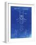 PP18 Faded Blueprint-Borders Cole-Framed Giclee Print