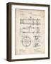 PP180- Vintage Parchment Antique Telescope 1891 Patent Poster-Cole Borders-Framed Giclee Print