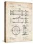 PP180- Vintage Parchment Antique Telescope 1891 Patent Poster-Cole Borders-Stretched Canvas