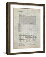 PP181- Antique Grid Parchment Tennis Net Patent Poster-Cole Borders-Framed Giclee Print
