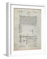 PP181- Antique Grid Parchment Tennis Net Patent Poster-Cole Borders-Framed Giclee Print