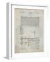 PP181- Antique Grid Parchment Tennis Net Patent Poster-Cole Borders-Framed Giclee Print