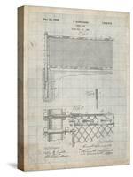 PP181- Antique Grid Parchment Tennis Net Patent Poster-Cole Borders-Stretched Canvas