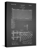 PP181- Black Grid Tennis Net Patent Poster-Cole Borders-Stretched Canvas