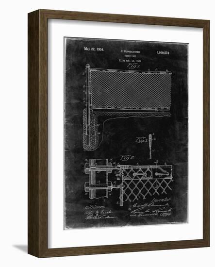 PP181- Black Grunge Tennis Net Patent Poster-Cole Borders-Framed Giclee Print