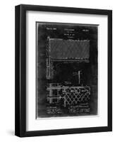 PP181- Black Grunge Tennis Net Patent Poster-Cole Borders-Framed Premium Giclee Print