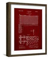 PP181- Burgundy Tennis Net Patent Poster-Cole Borders-Framed Giclee Print