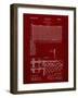 PP181- Burgundy Tennis Net Patent Poster-Cole Borders-Framed Giclee Print