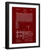 PP181- Burgundy Tennis Net Patent Poster-Cole Borders-Framed Giclee Print