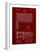 PP181- Burgundy Tennis Net Patent Poster-Cole Borders-Framed Giclee Print