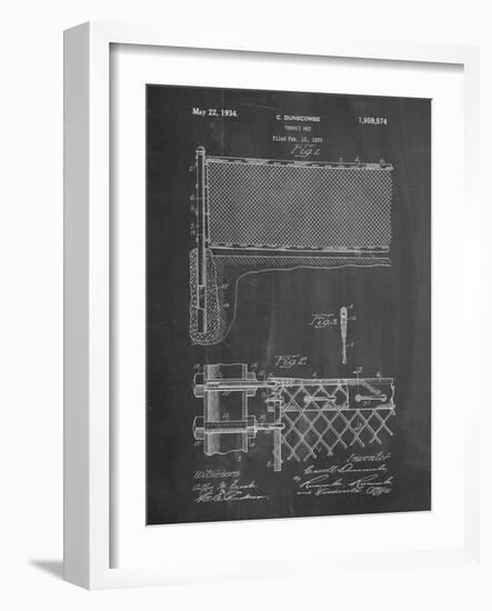 PP181- Chalkboard Tennis Net Patent Poster-Cole Borders-Framed Giclee Print