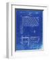 PP181- Faded Blueprint Tennis Net Patent Poster-Cole Borders-Framed Premium Giclee Print