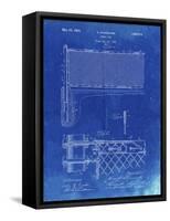 PP181- Faded Blueprint Tennis Net Patent Poster-Cole Borders-Framed Stretched Canvas