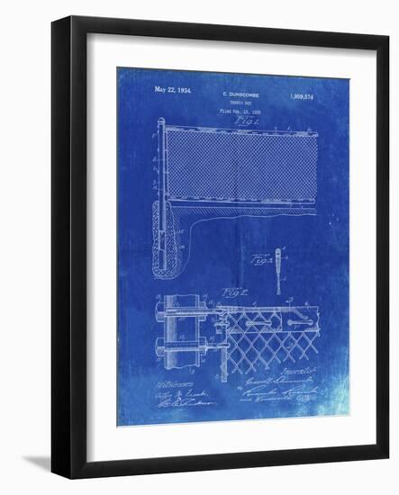 PP181- Faded Blueprint Tennis Net Patent Poster-Cole Borders-Framed Giclee Print