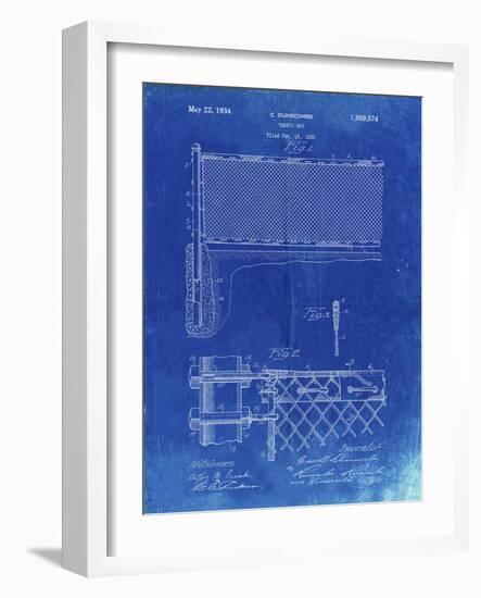 PP181- Faded Blueprint Tennis Net Patent Poster-Cole Borders-Framed Giclee Print