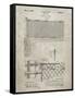 PP181- Sandstone Tennis Net Patent Poster-Cole Borders-Framed Stretched Canvas