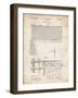 PP181- Vintage Parchment Tennis Net Patent Poster-Cole Borders-Framed Giclee Print