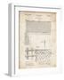 PP181- Vintage Parchment Tennis Net Patent Poster-Cole Borders-Framed Giclee Print