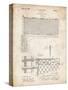 PP181- Vintage Parchment Tennis Net Patent Poster-Cole Borders-Stretched Canvas