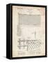 PP181- Vintage Parchment Tennis Net Patent Poster-Cole Borders-Framed Stretched Canvas