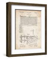 PP181- Vintage Parchment Tennis Net Patent Poster-Cole Borders-Framed Giclee Print