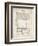 PP181- Vintage Parchment Tennis Net Patent Poster-Cole Borders-Framed Giclee Print