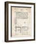 PP181- Vintage Parchment Tennis Net Patent Poster-Cole Borders-Framed Giclee Print